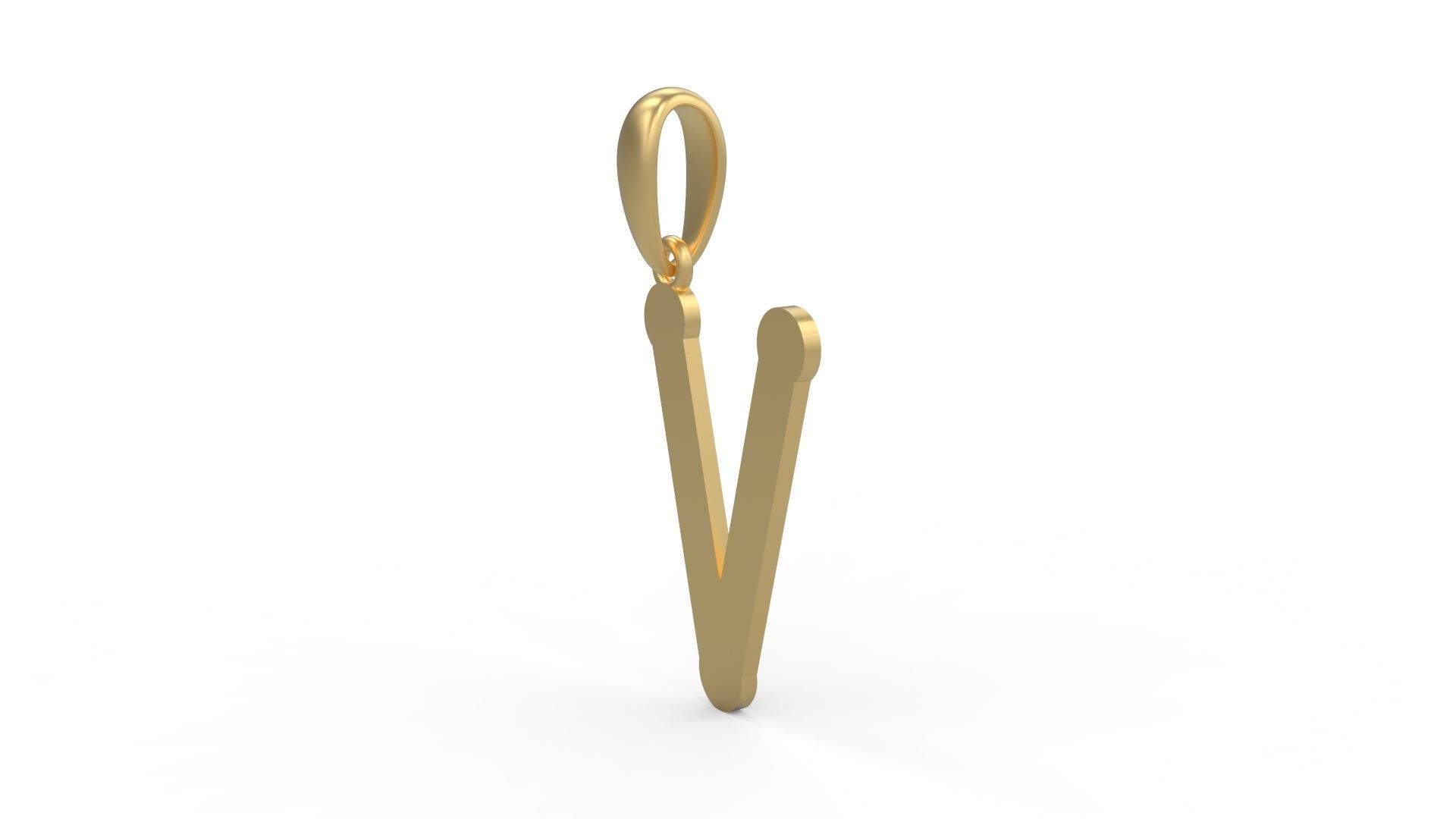 Initial Letters Pendant Quamaine V 3D print model_1