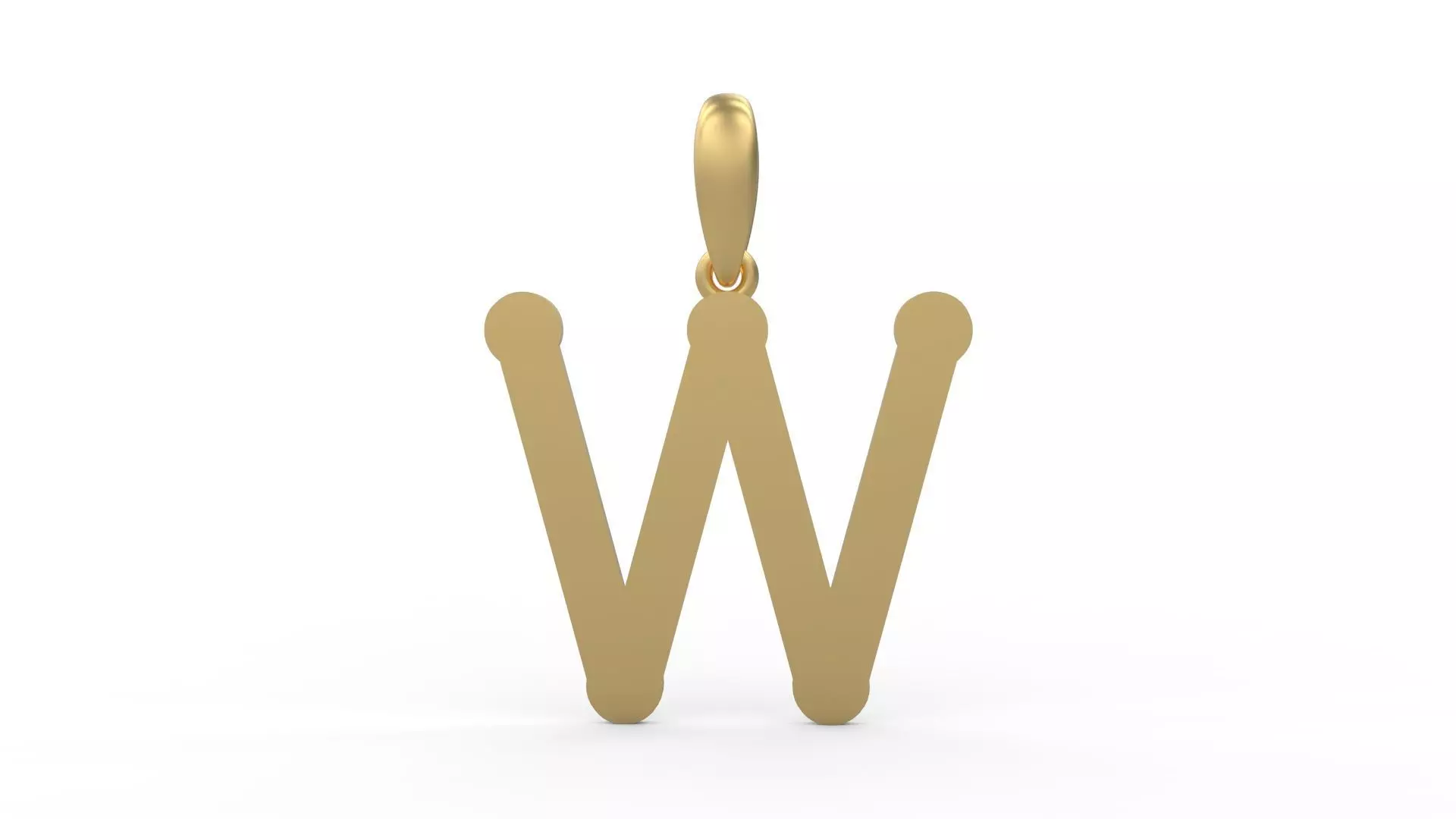 Initial Letters Pendant Quamaine W 3D print model_0