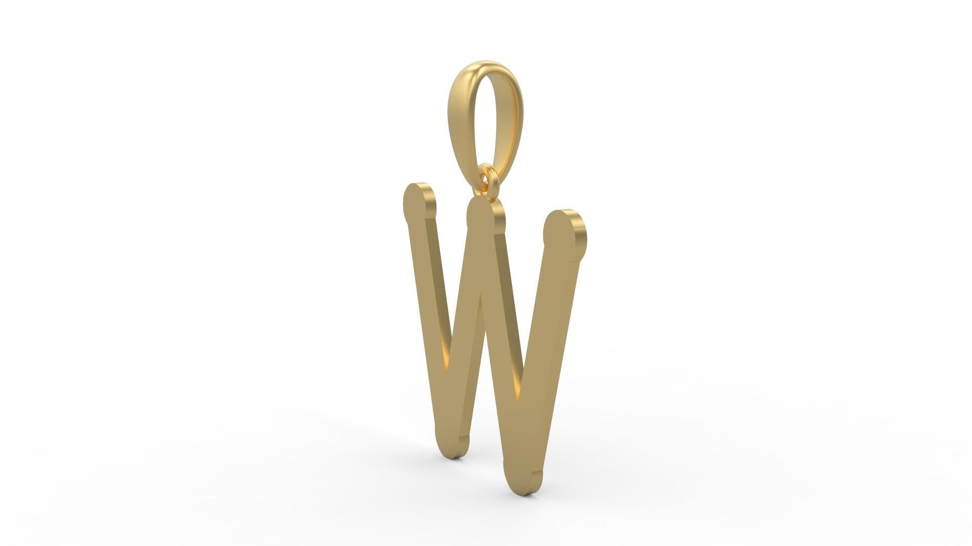 Initial Letters Pendant Quamaine W 3D print model_1