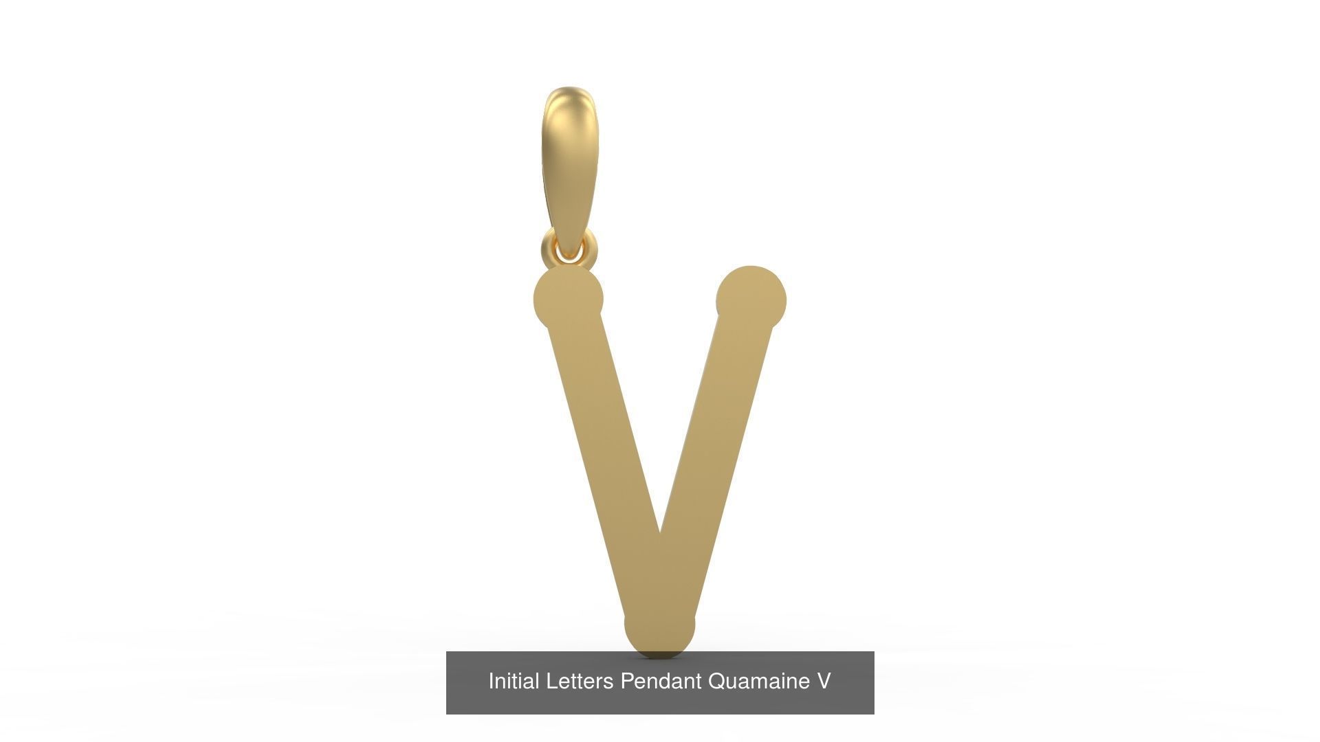 Initial Letters Pendant Alphabets Quamaine 3D Model Collection_24