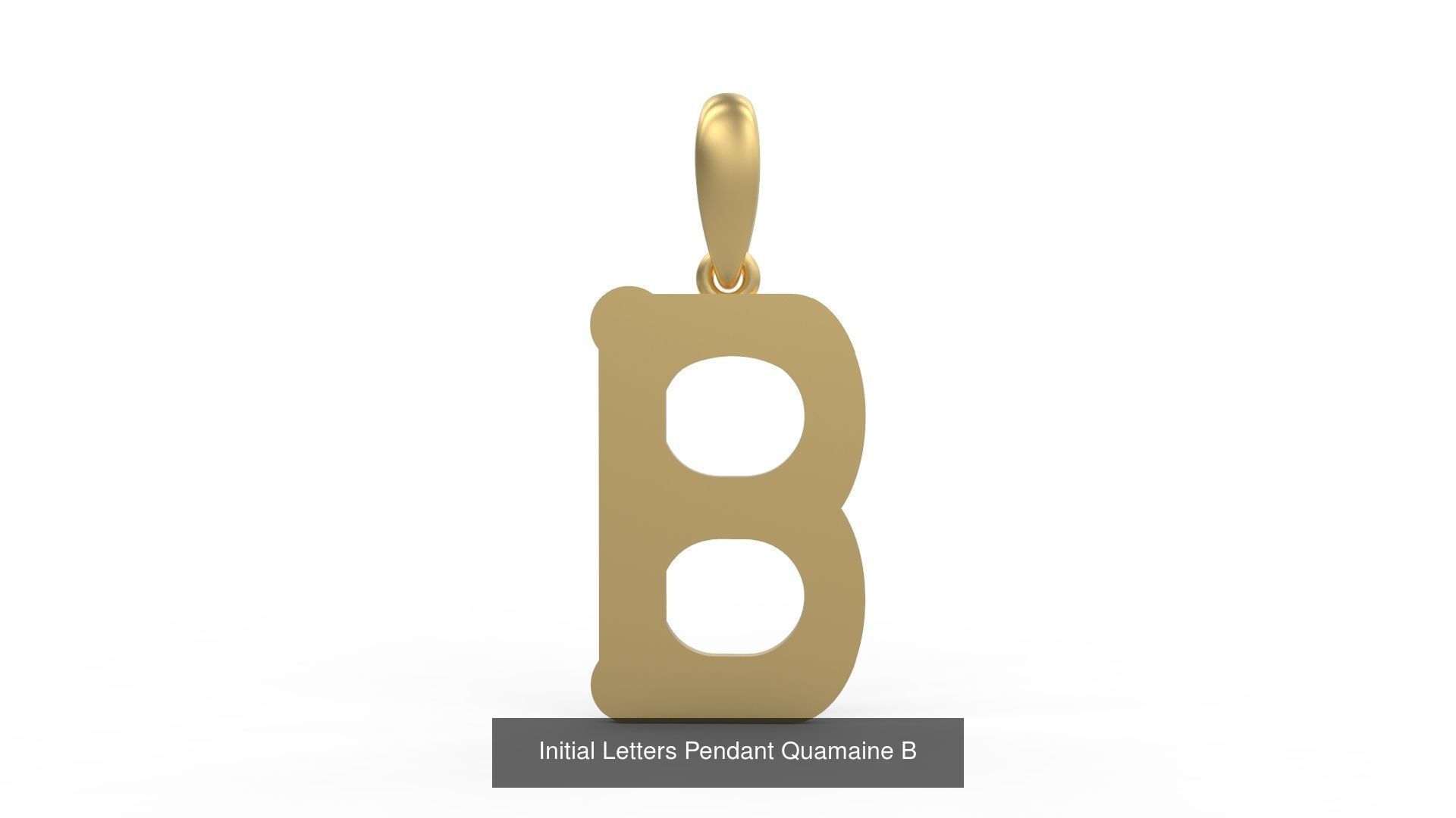 Initial Letters Pendant Alphabets Quamaine 3D Model Collection_4