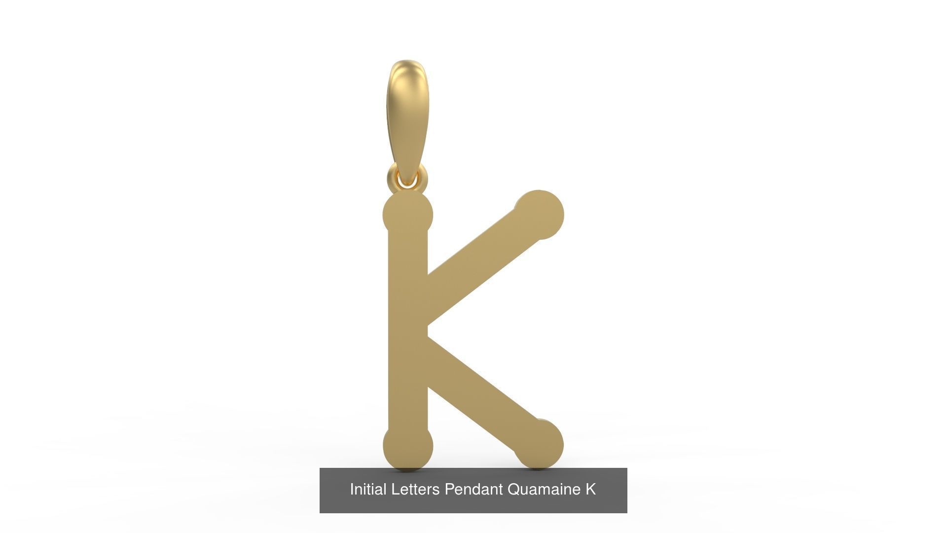 Initial Letters Pendant Alphabets Quamaine 3D Model Collection_13