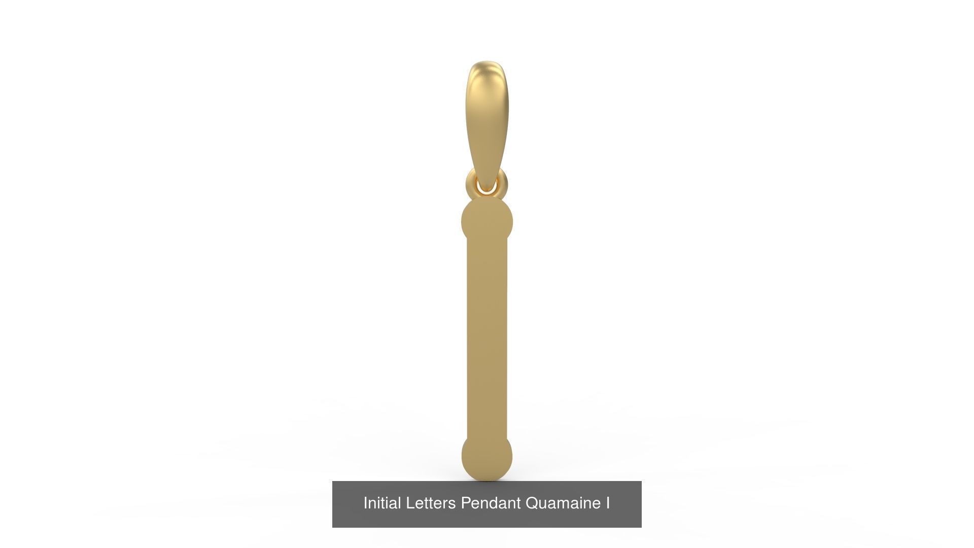 Initial Letters Pendant Alphabets Quamaine 3D Model Collection_11