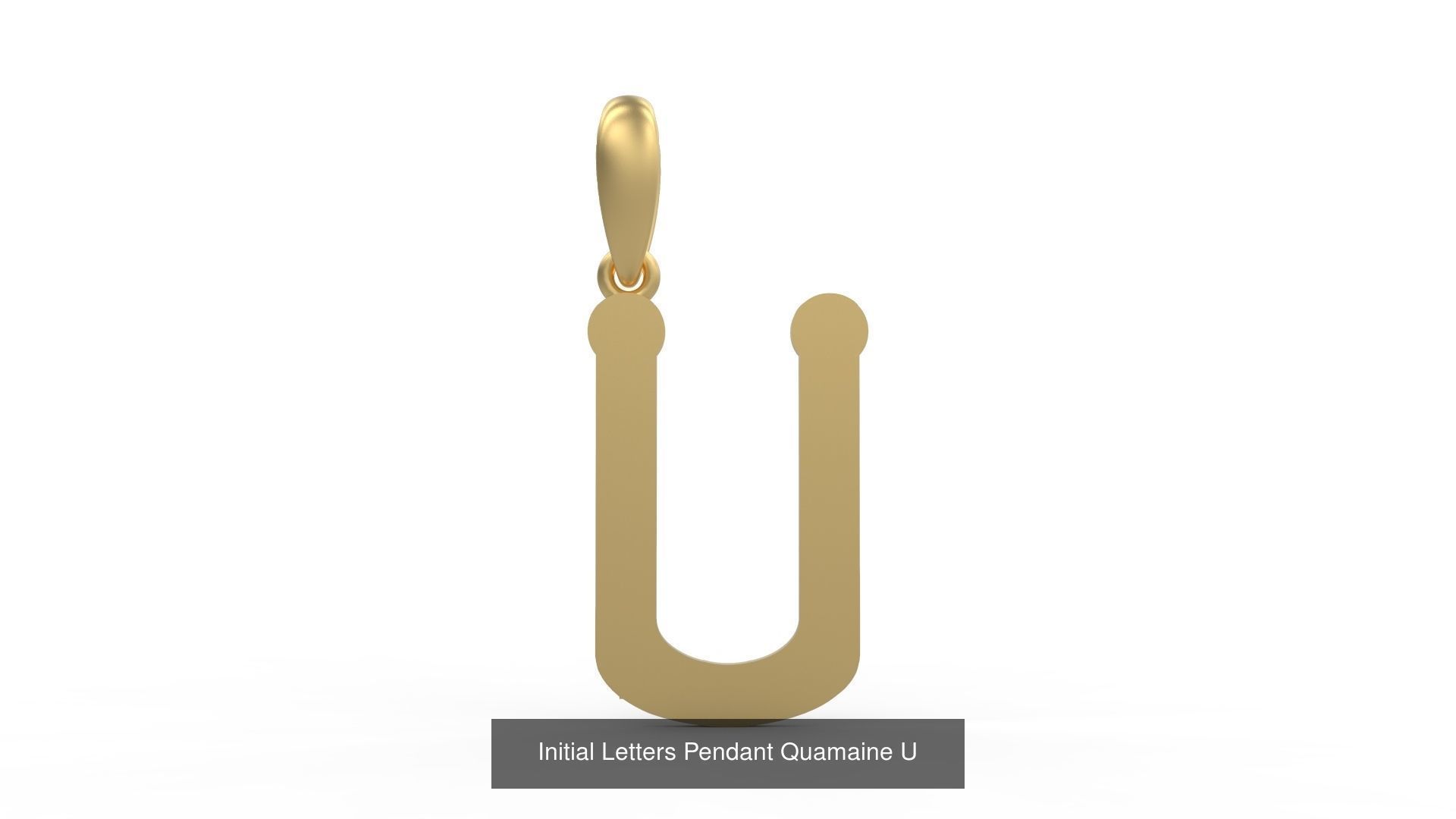 Initial Letters Pendant Alphabets Quamaine 3D Model Collection_23