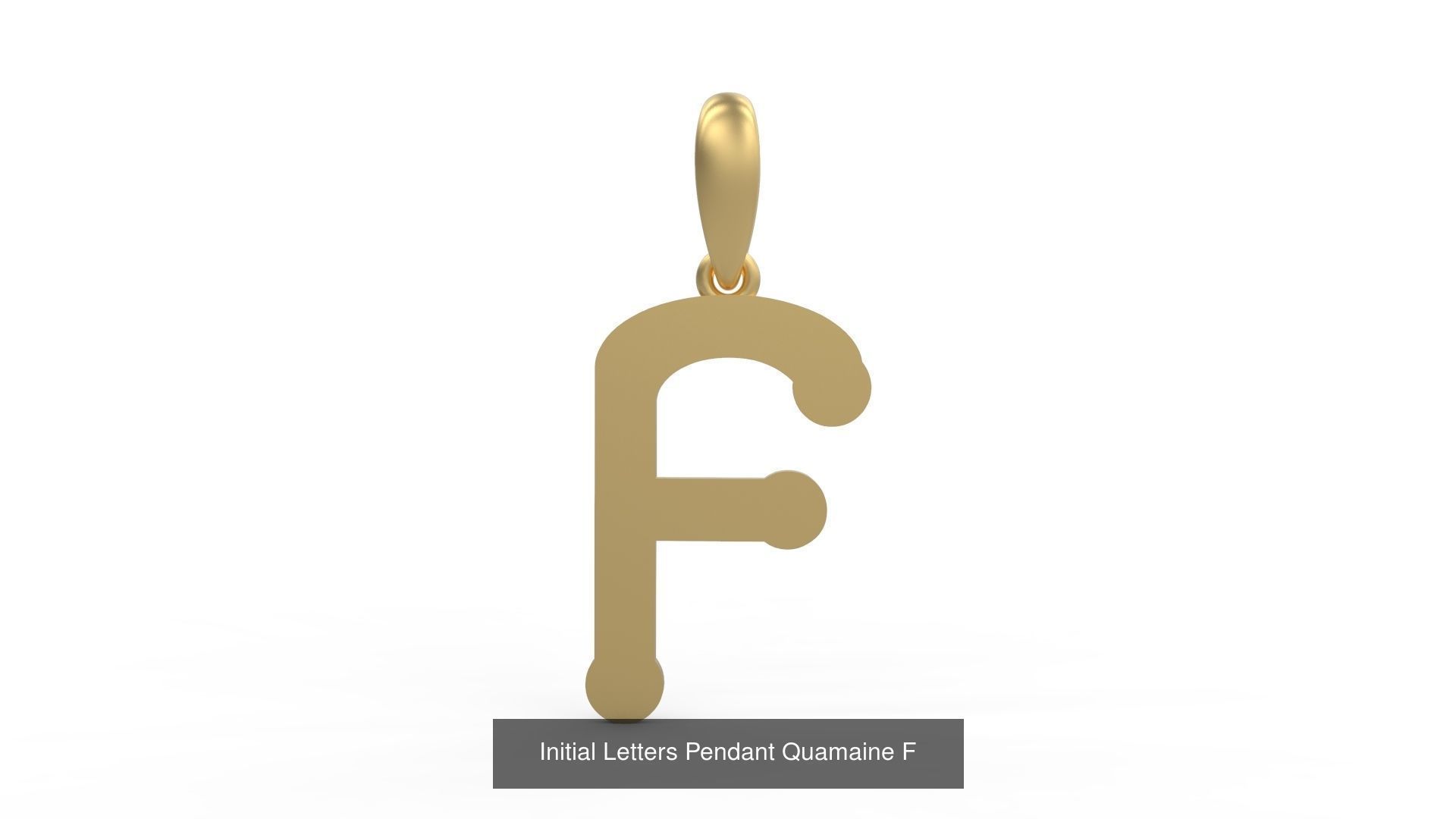 Initial Letters Pendant Alphabets Quamaine 3D Model Collection_8