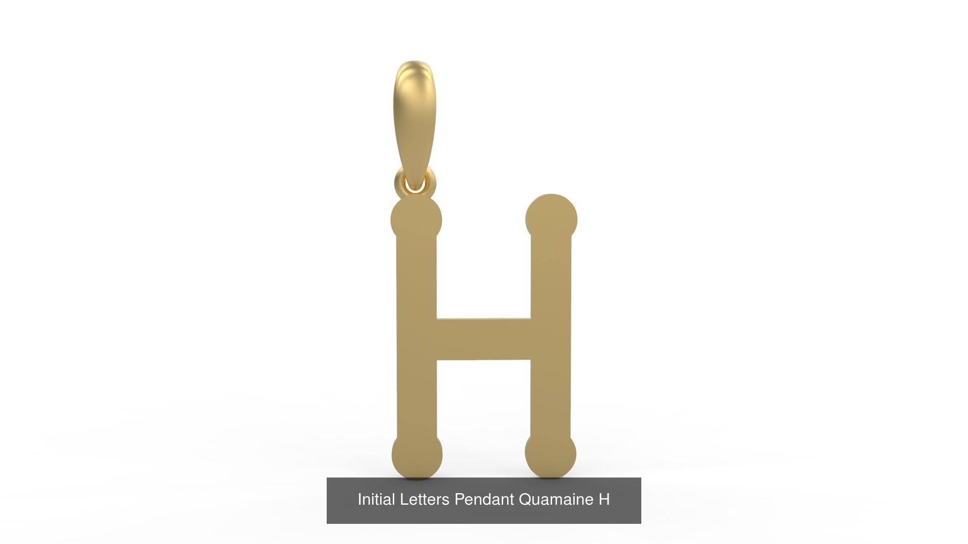 Initial Letters Pendant Alphabets Quamaine 3D Model Collection_10