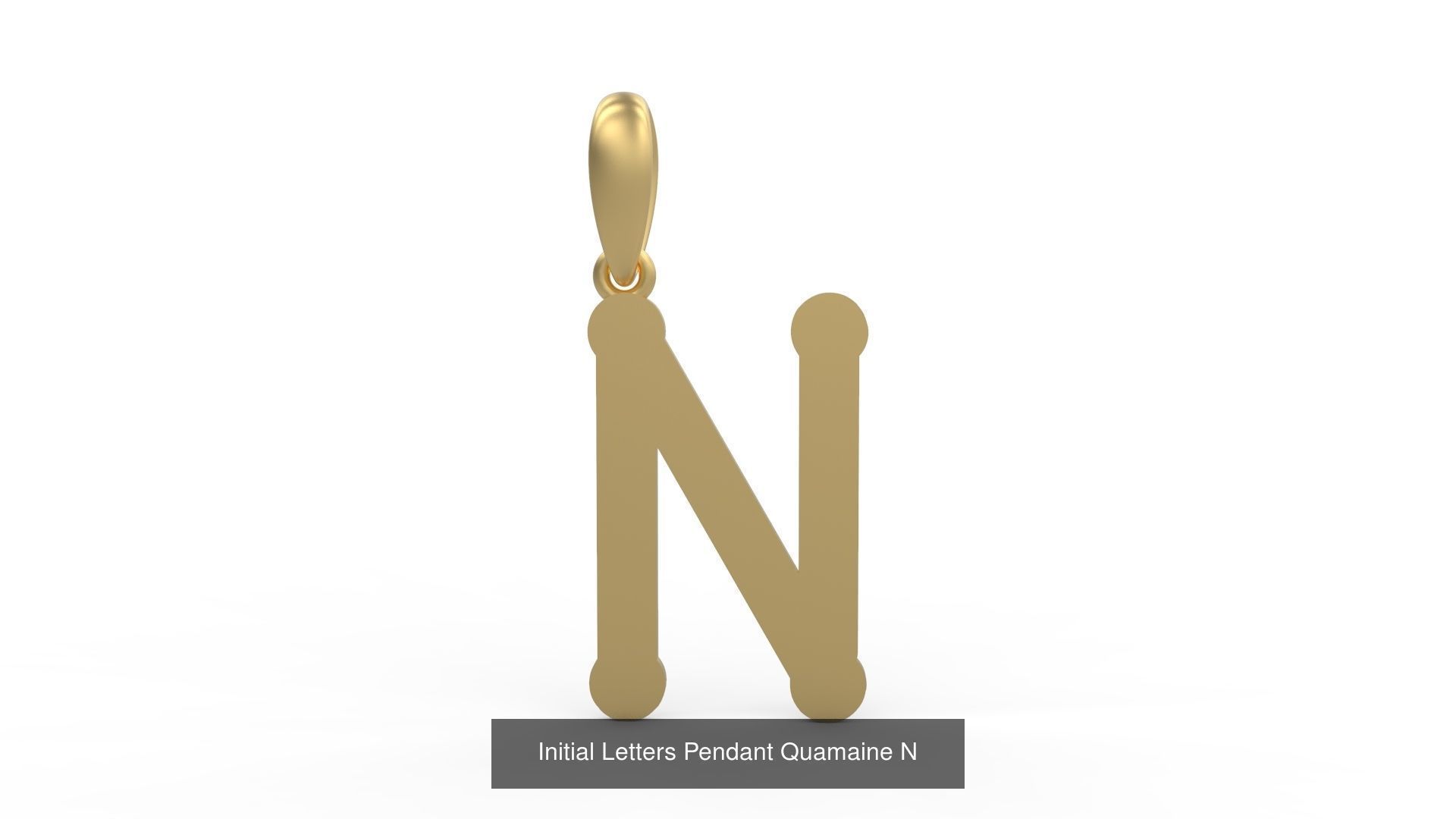 Initial Letters Pendant Alphabets Quamaine 3D Model Collection_16