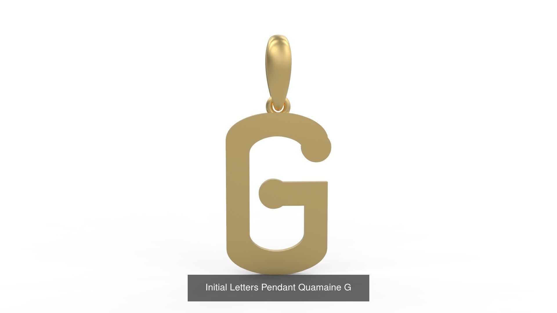 Initial Letters Pendant Alphabets Quamaine 3D Model Collection_9