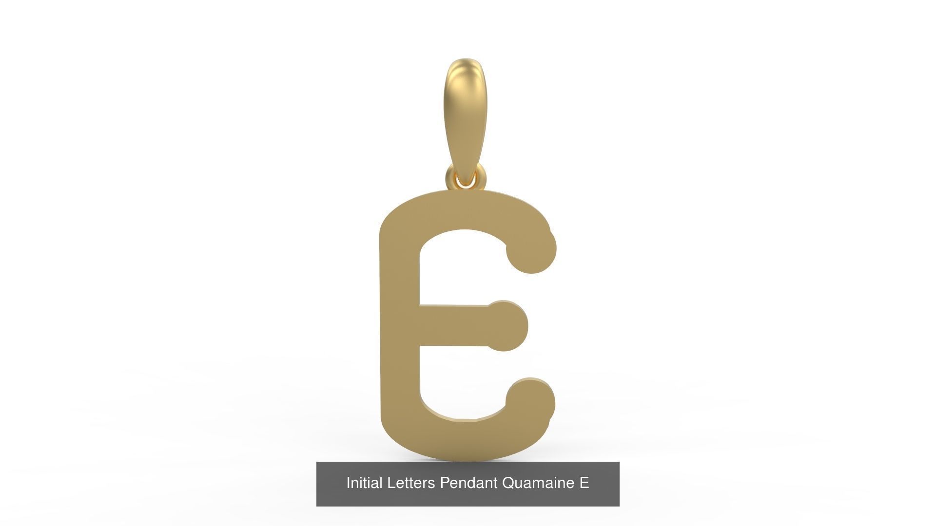 Initial Letters Pendant Alphabets Quamaine 3D Model Collection_7