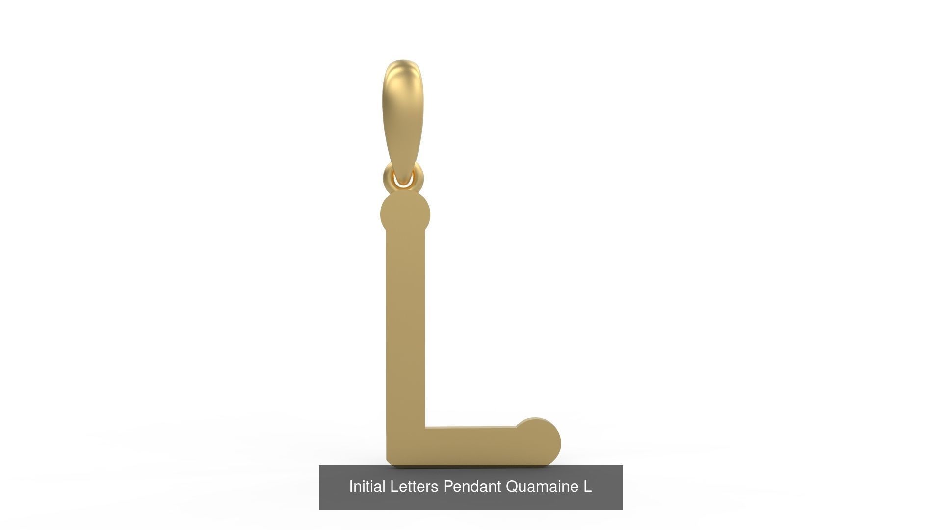 Initial Letters Pendant Alphabets Quamaine 3D Model Collection_14