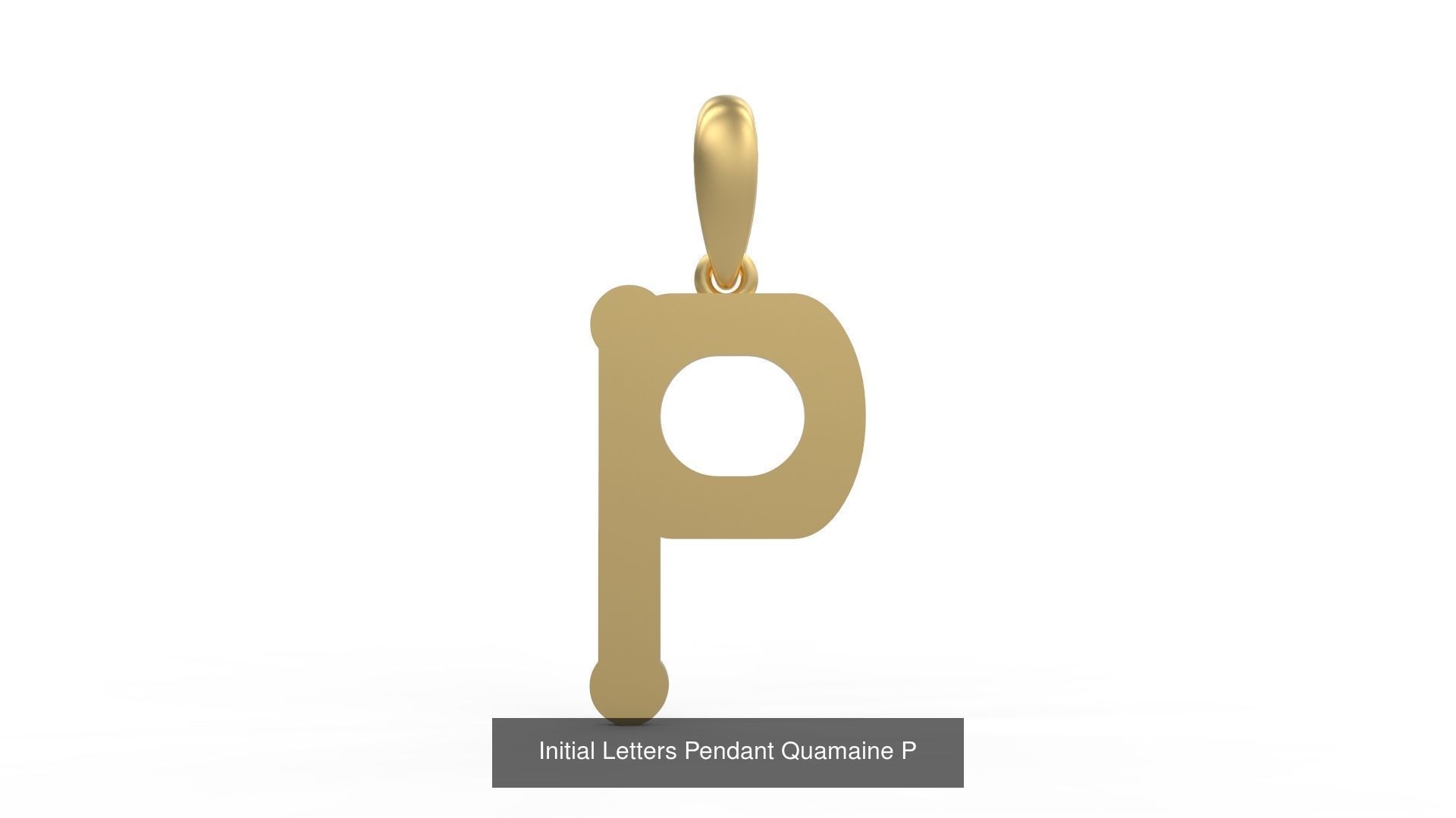 Initial Letters Pendant Alphabets Quamaine 3D Model Collection_18