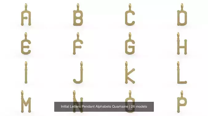 Initial Letters Pendant Alphabets Quamaine