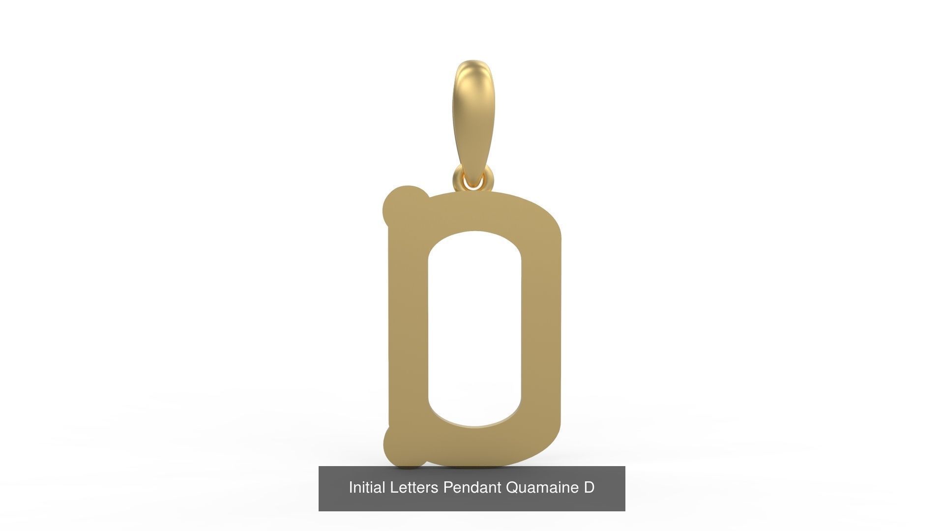 Initial Letters Pendant Alphabets Quamaine 3D Model Collection_6