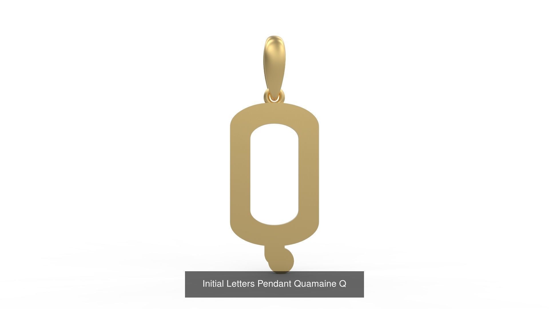Initial Letters Pendant Alphabets Quamaine 3D Model Collection_19