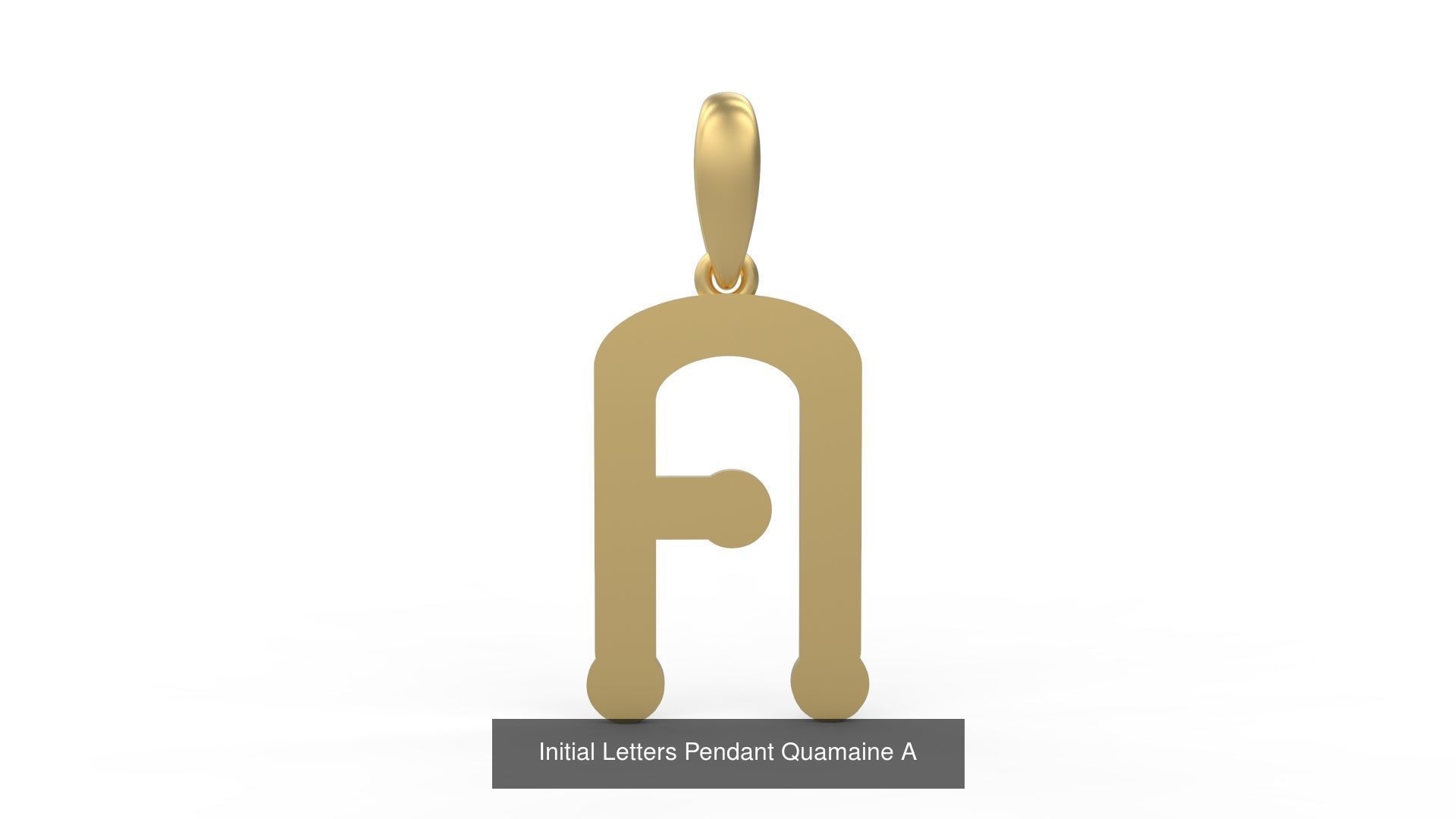 Initial Letters Pendant Alphabets Quamaine 3D Model Collection_3