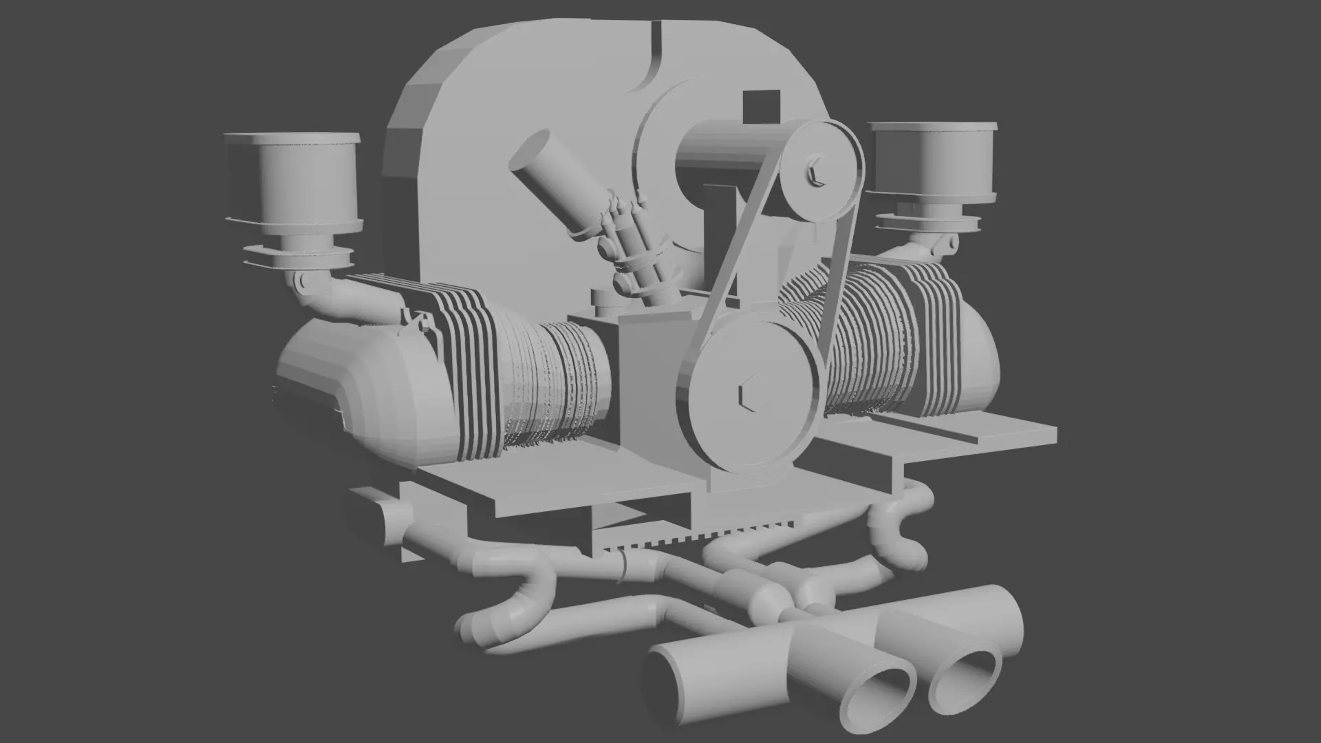 Volkswagen Aircooled Engine Twin 3D model