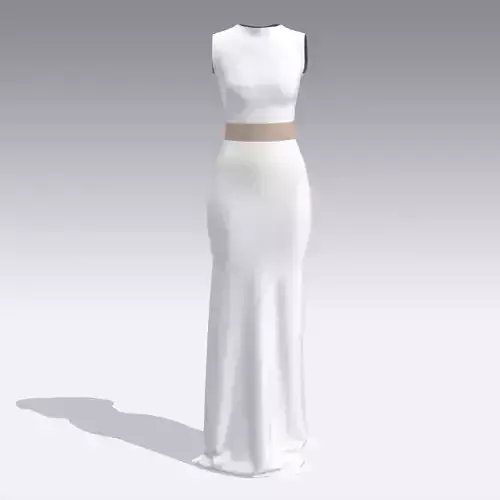 DRESS WHITE LOOK MODERN STYLE
