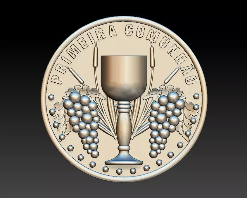 First Communion Primeira Comunhao Medal 3D print model