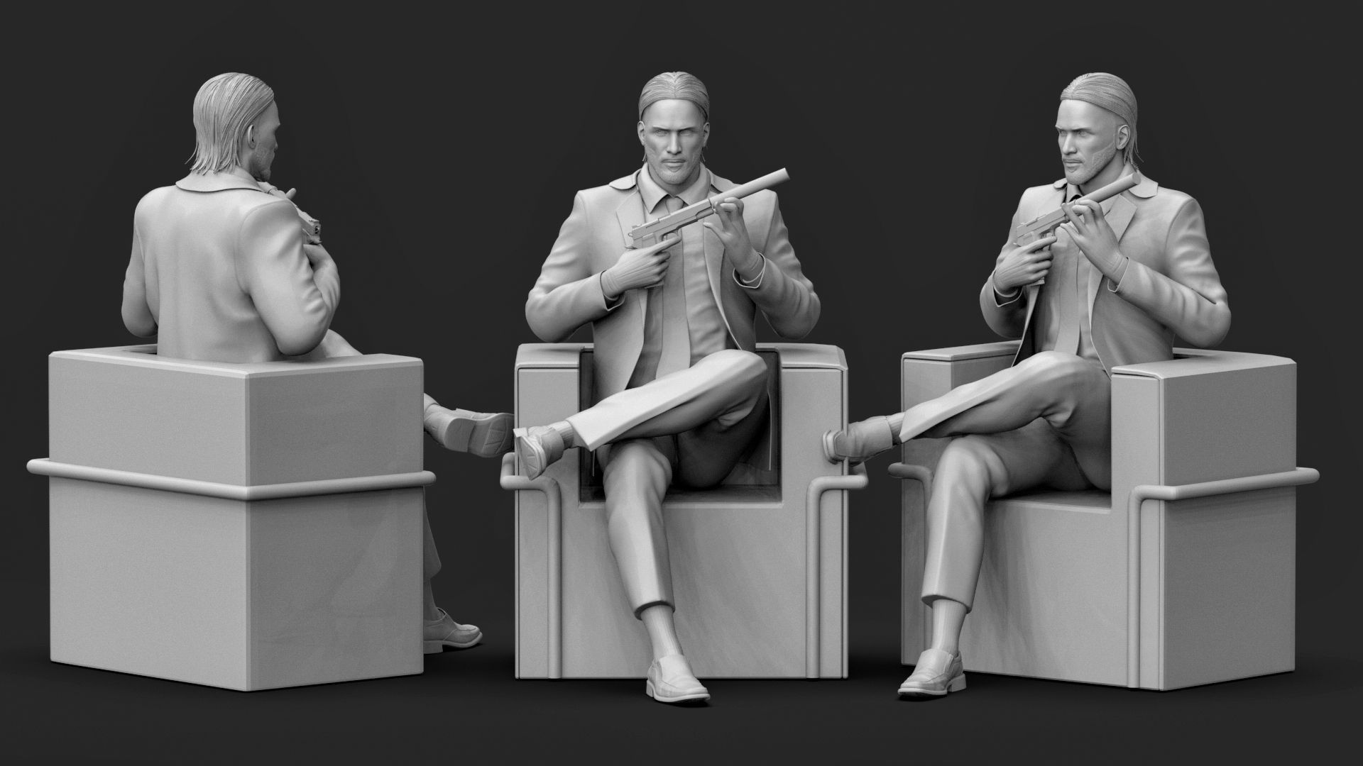 John Wick 3D Printable 3D print model_1