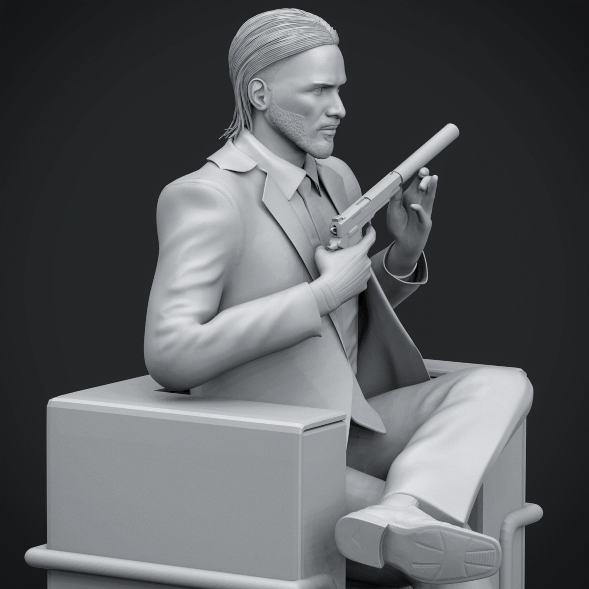 John Wick 3D Printable 3D print model_9