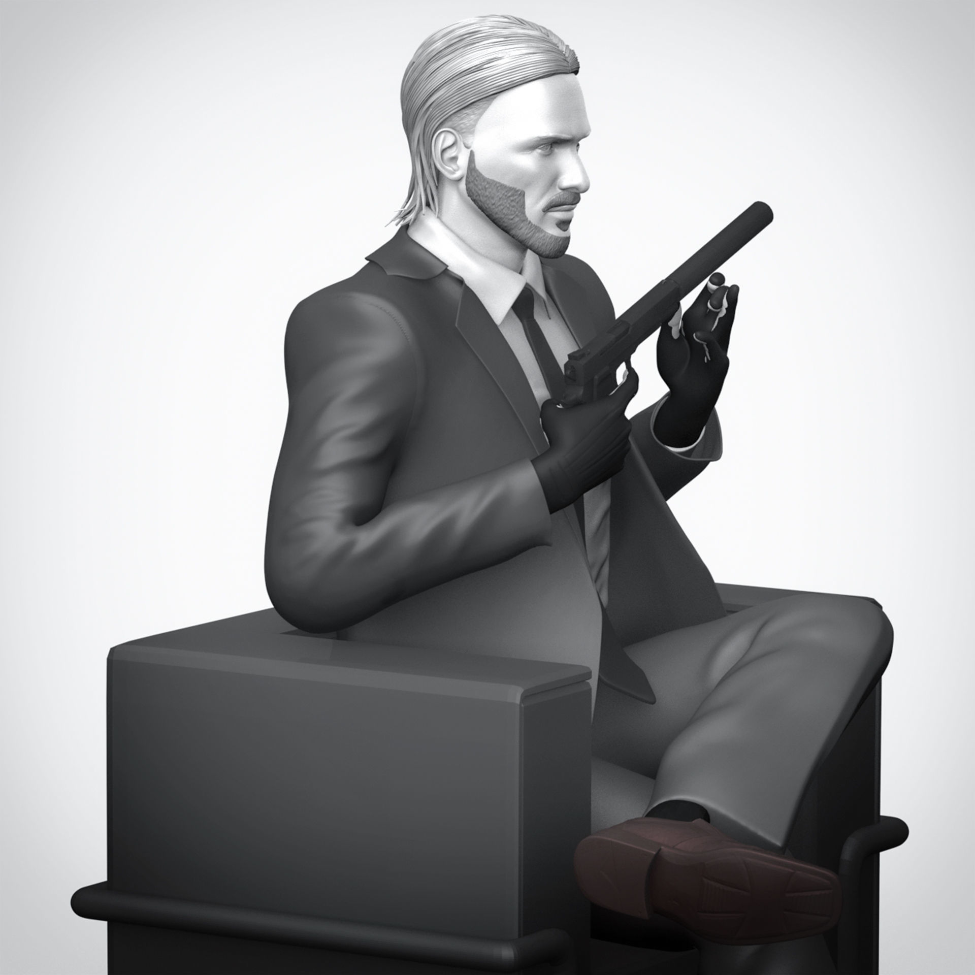 John Wick 3D Printable 3D print model_12