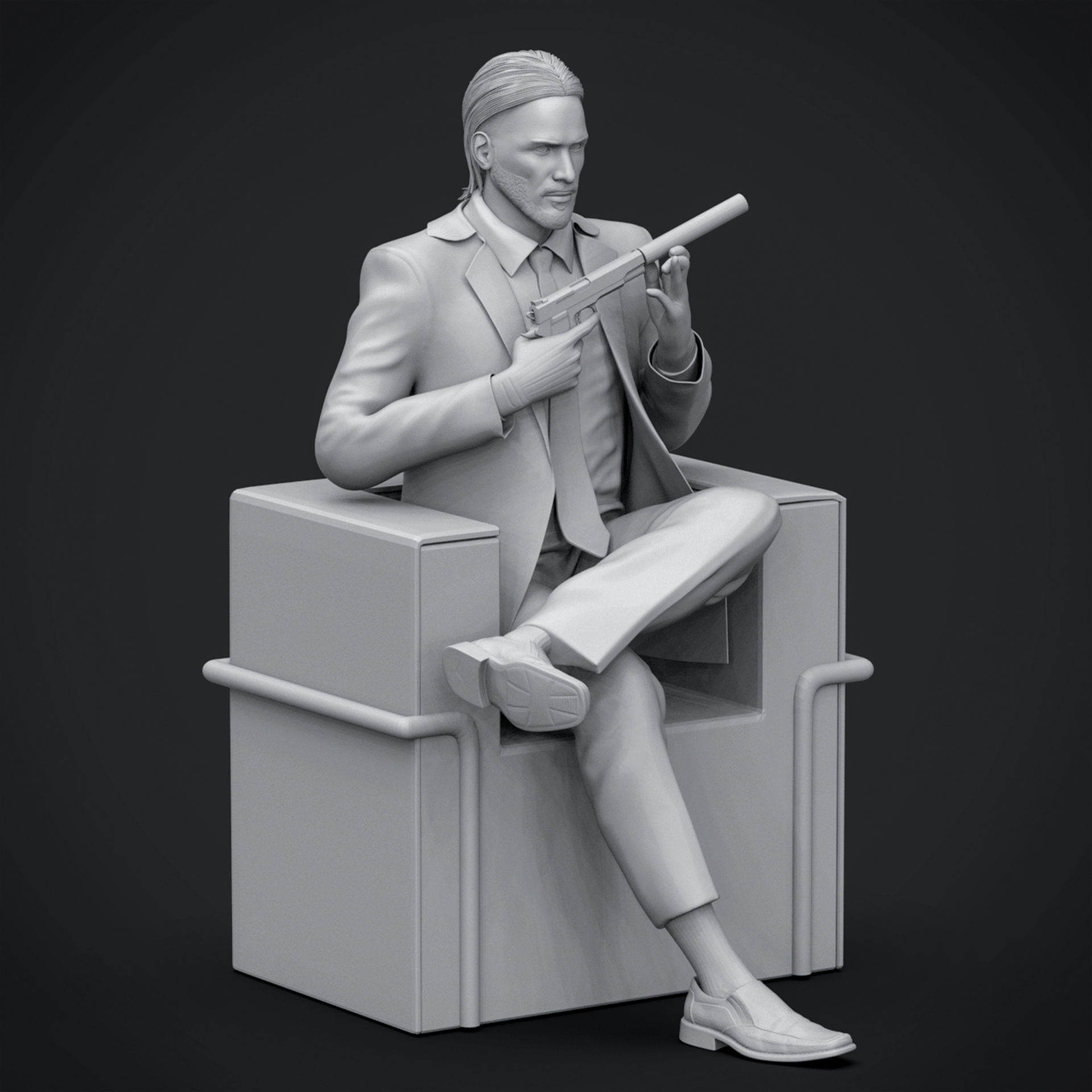 John Wick 3D Printable 3D print model_6