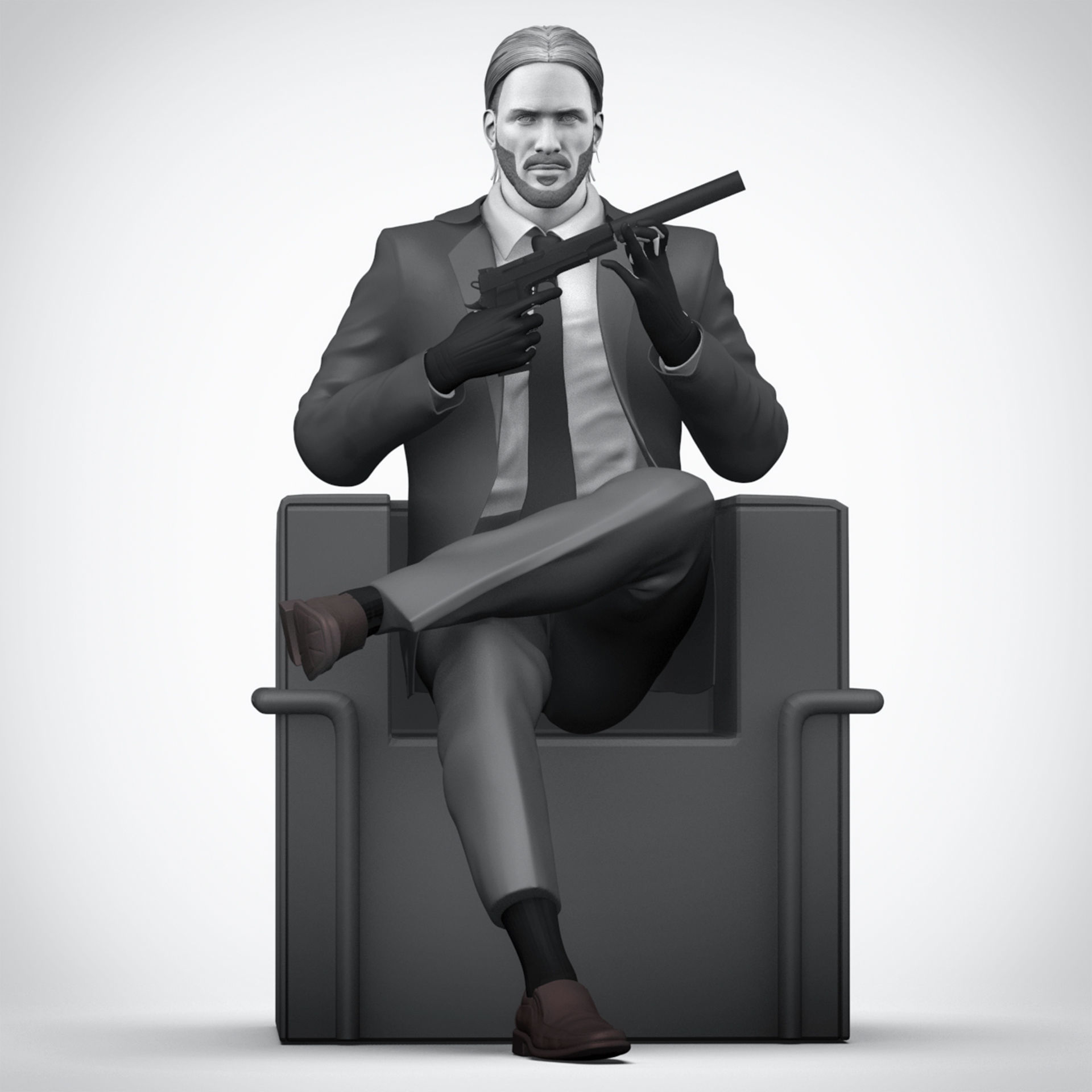 John Wick 3D Printable 3D print model_10