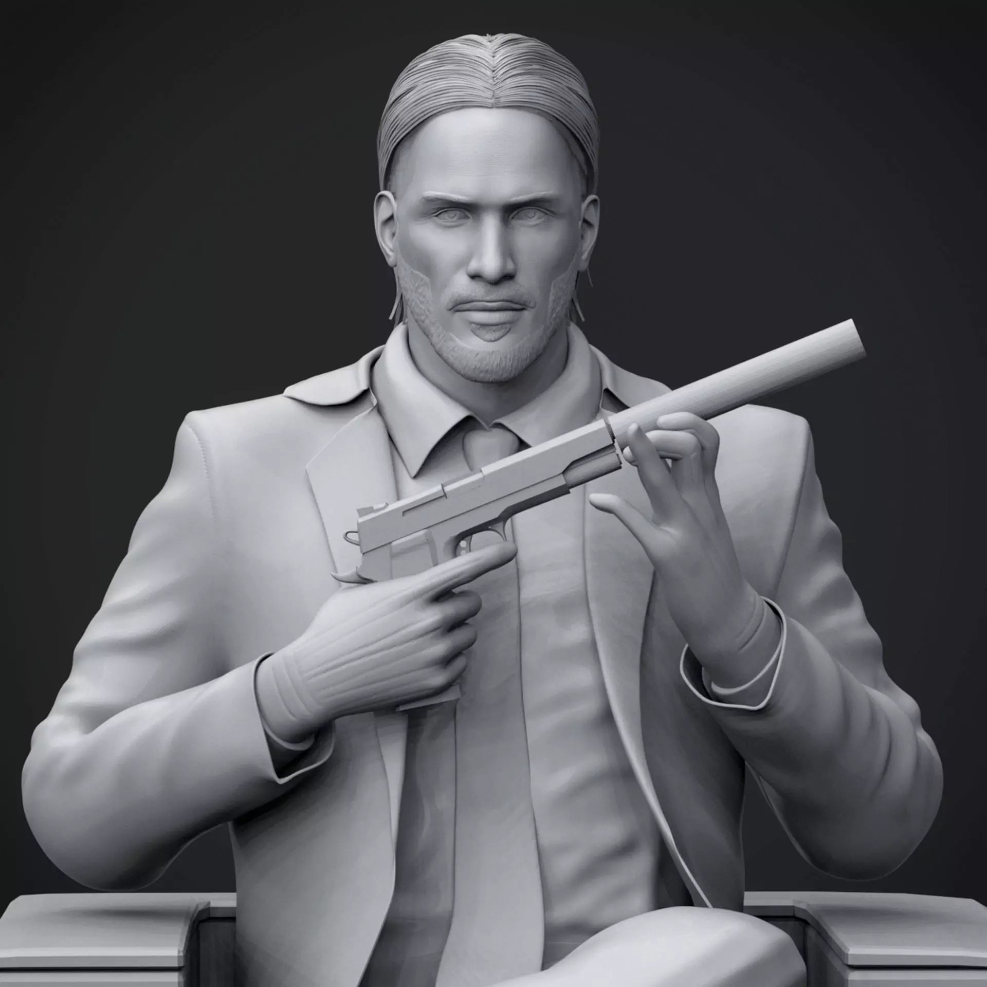 John Wick 3D Printable 3D print model_0