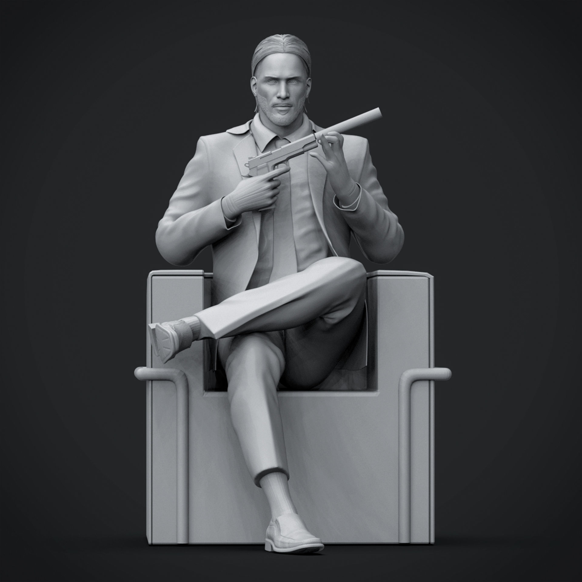 John Wick 3D Printable 3D print model_3