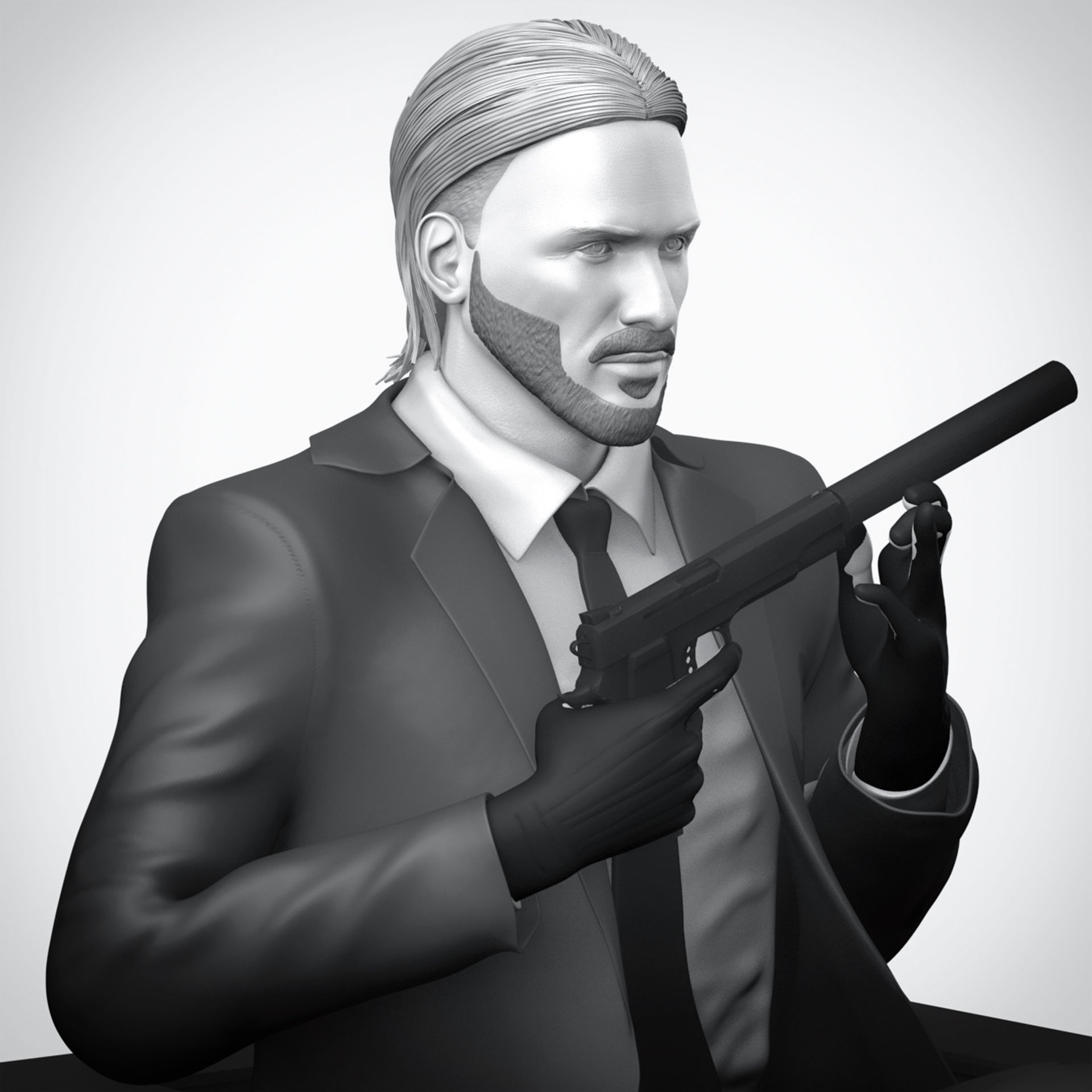 John Wick 3D Printable 3D print model_14
