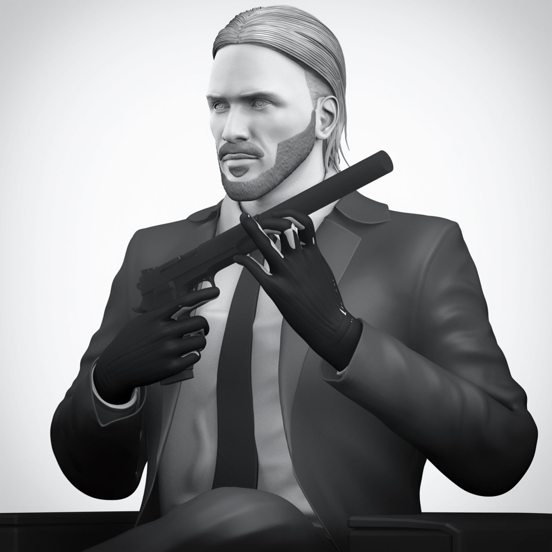 John Wick 3D Printable 3D print model_13