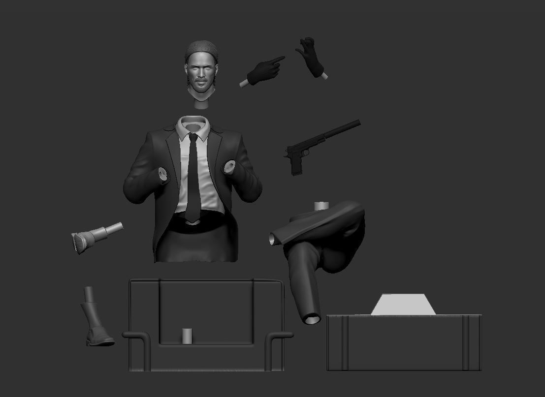 John Wick 3D Printable 3D print model_2