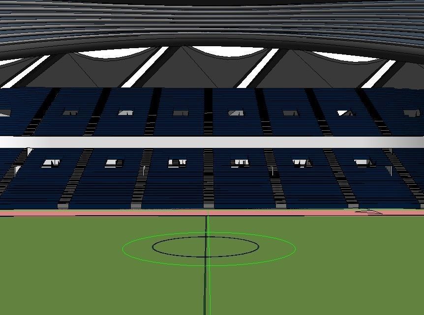 Sports stadium  compelete revit project 3D model_39