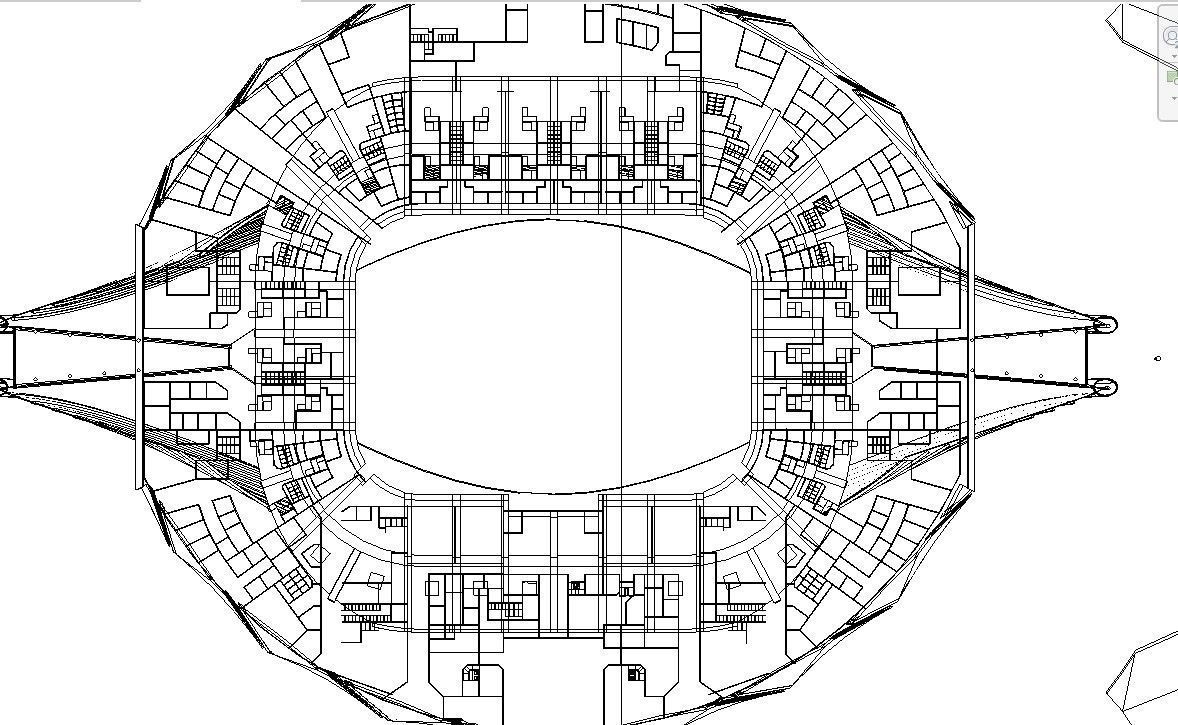 Sports stadium  compelete revit project 3D model_14