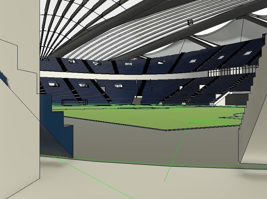 Sports stadium  compelete revit project 3D model_36