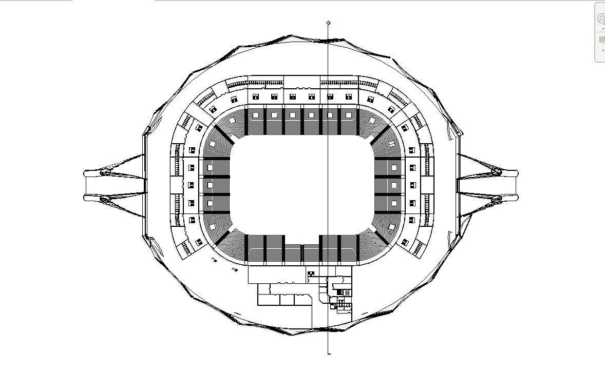 Sports stadium  compelete revit project 3D model_3