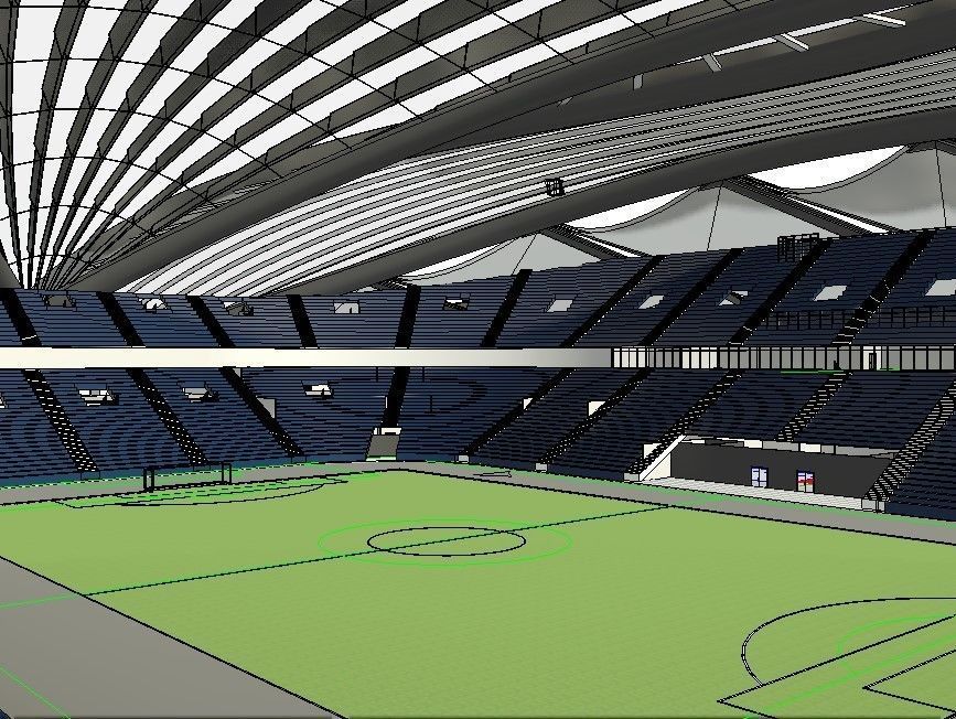 Sports stadium  compelete revit project 3D model_28