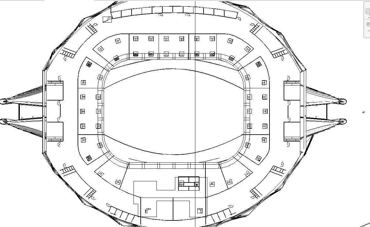 Sports stadium  compelete revit project 3D model_15