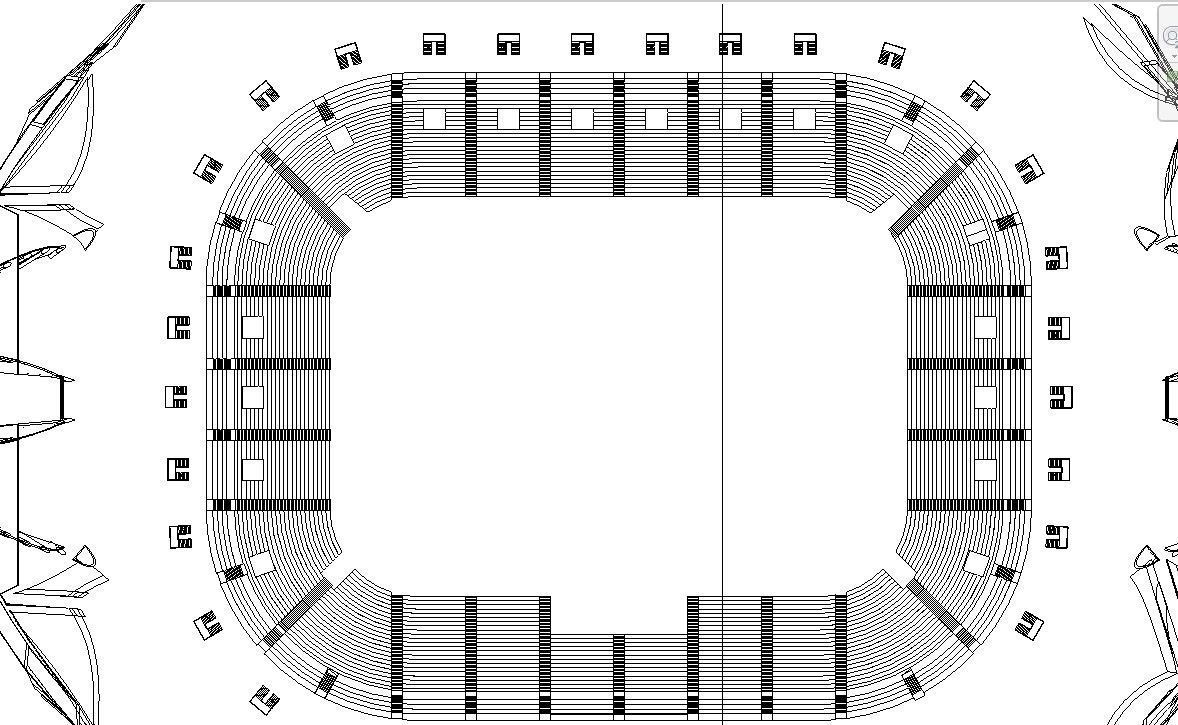 Sports stadium  compelete revit project 3D model_5