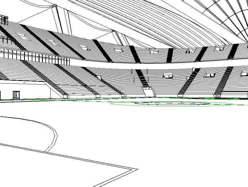 Sports stadium  compelete revit project 3D model_30