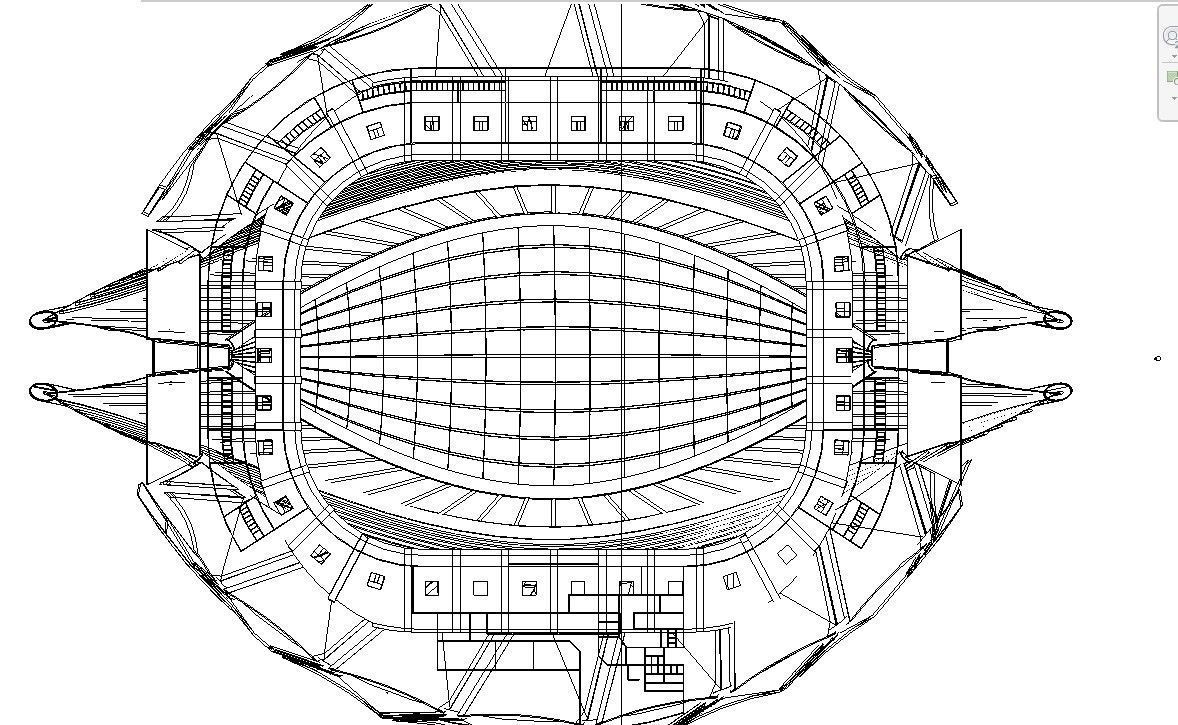 Sports stadium  compelete revit project 3D model_16