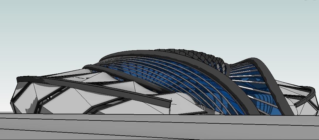 Sports stadium  compelete revit project 3D model_20