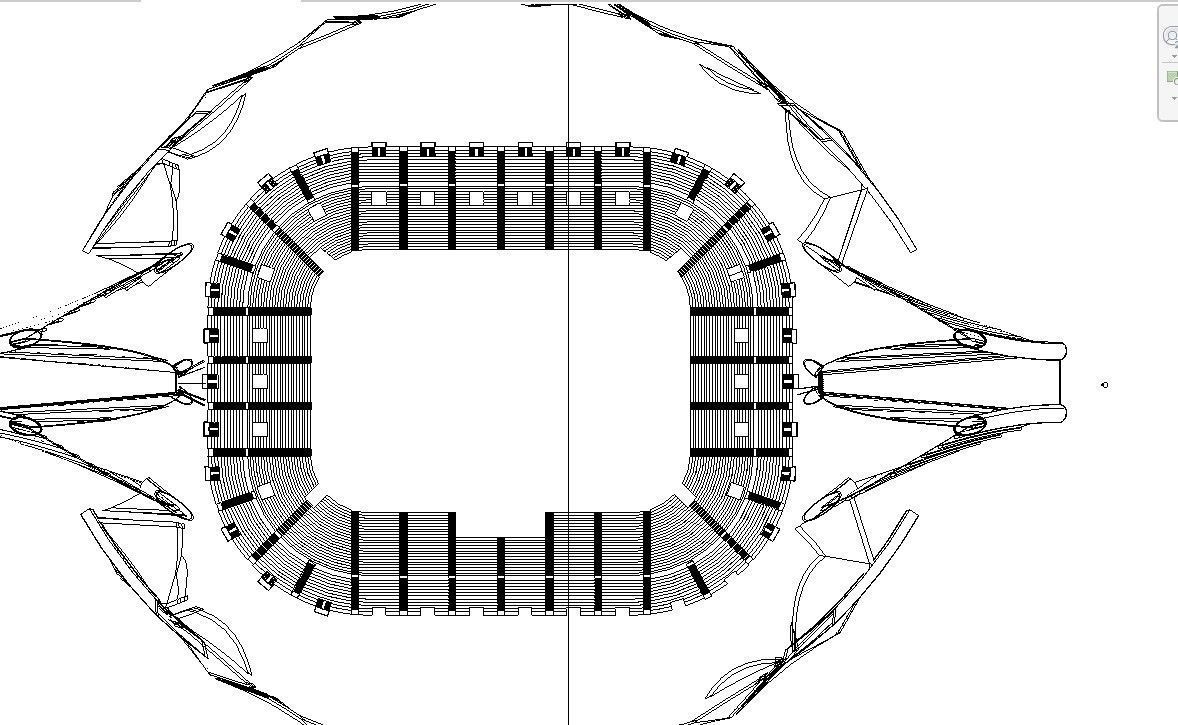 Sports stadium  compelete revit project 3D model_6