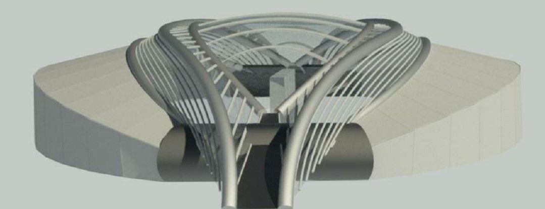 Sports stadium  compelete revit project 3D model_1