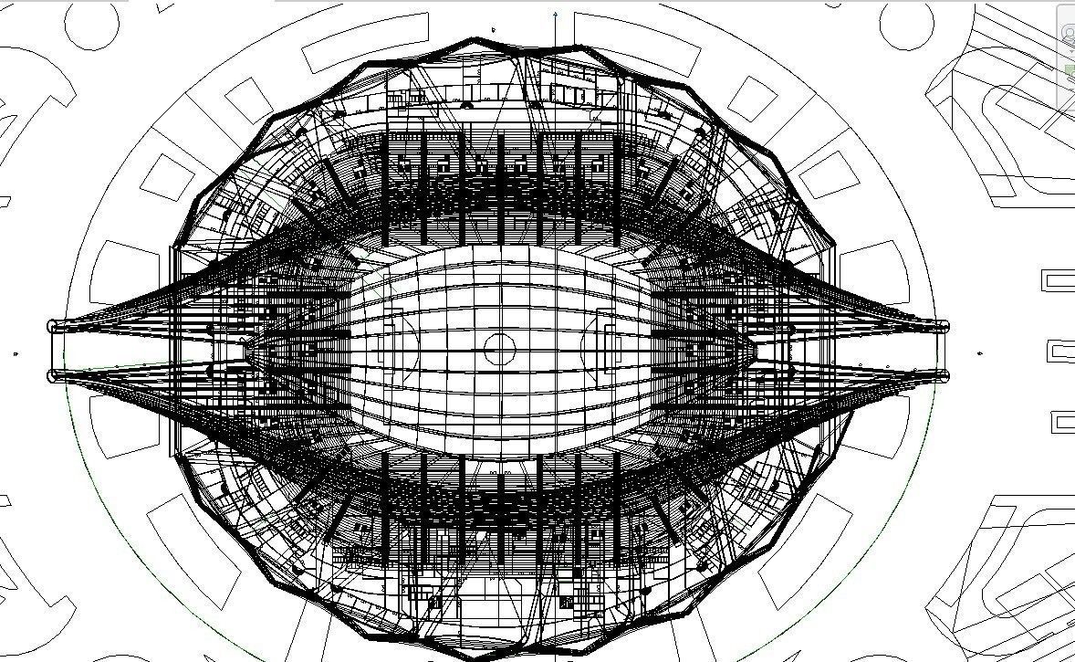 Sports stadium  compelete revit project 3D model_10