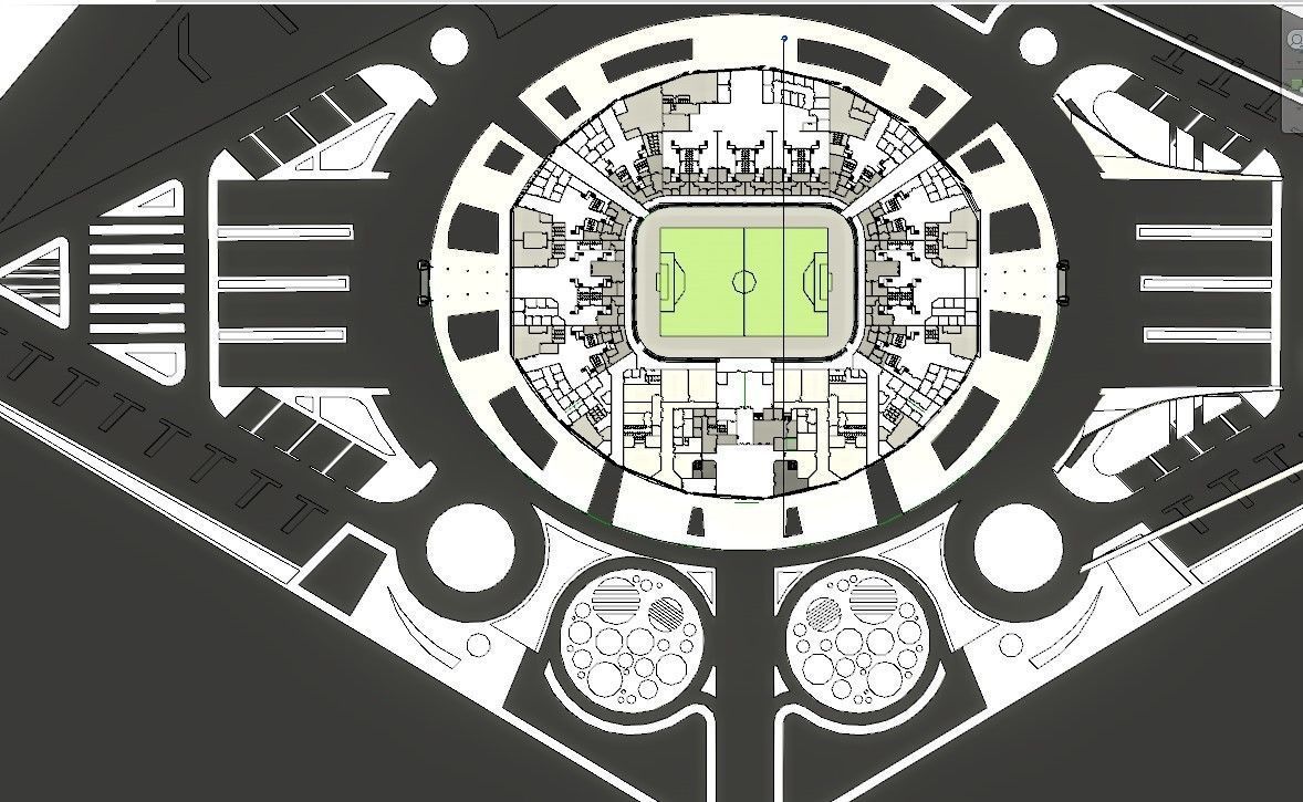 Sports stadium  compelete revit project 3D model_49