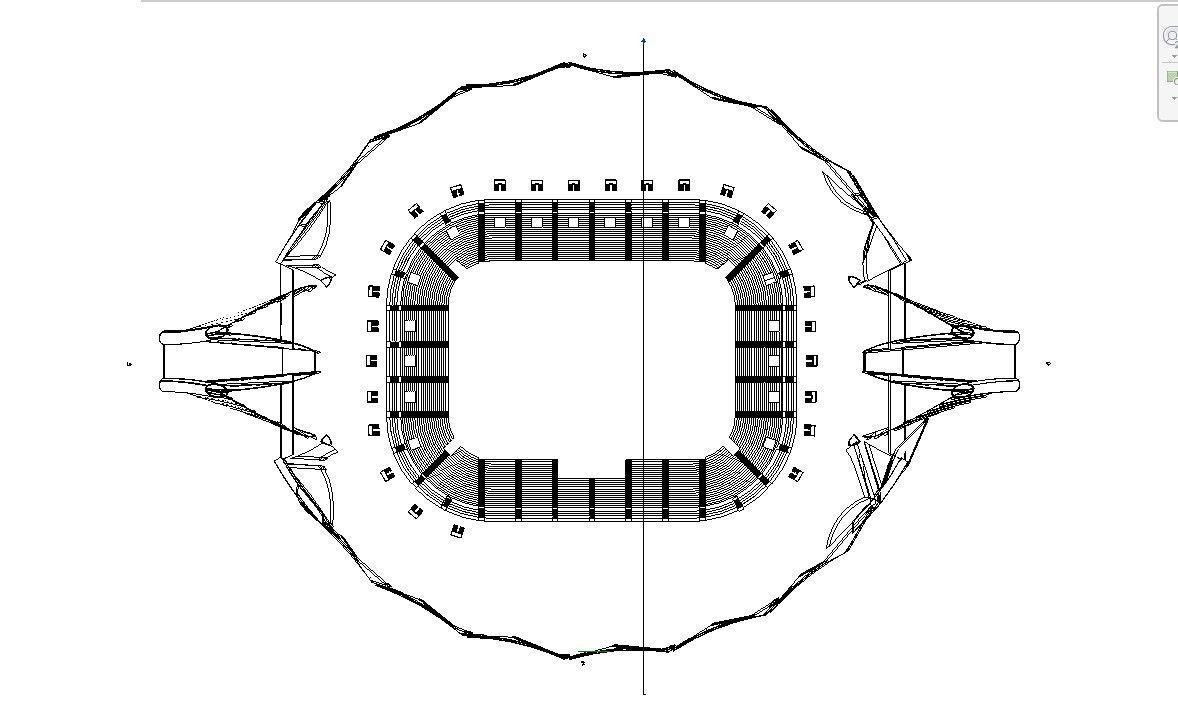 Sports stadium  compelete revit project 3D model_4