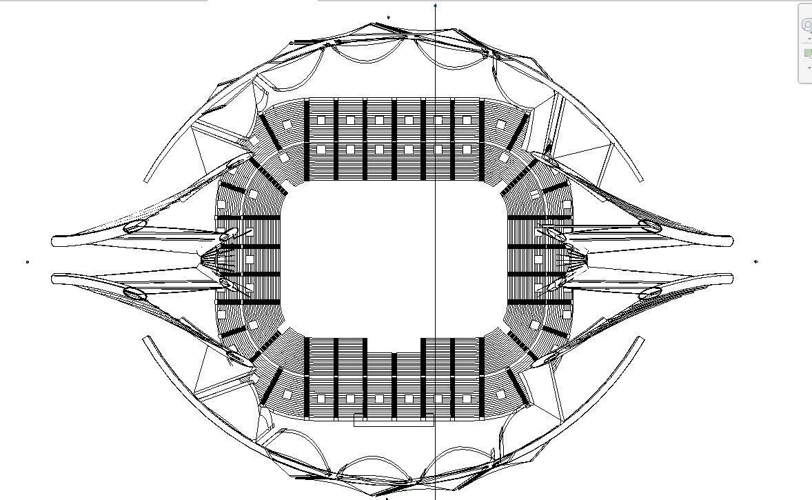 Sports stadium  compelete revit project 3D model_7