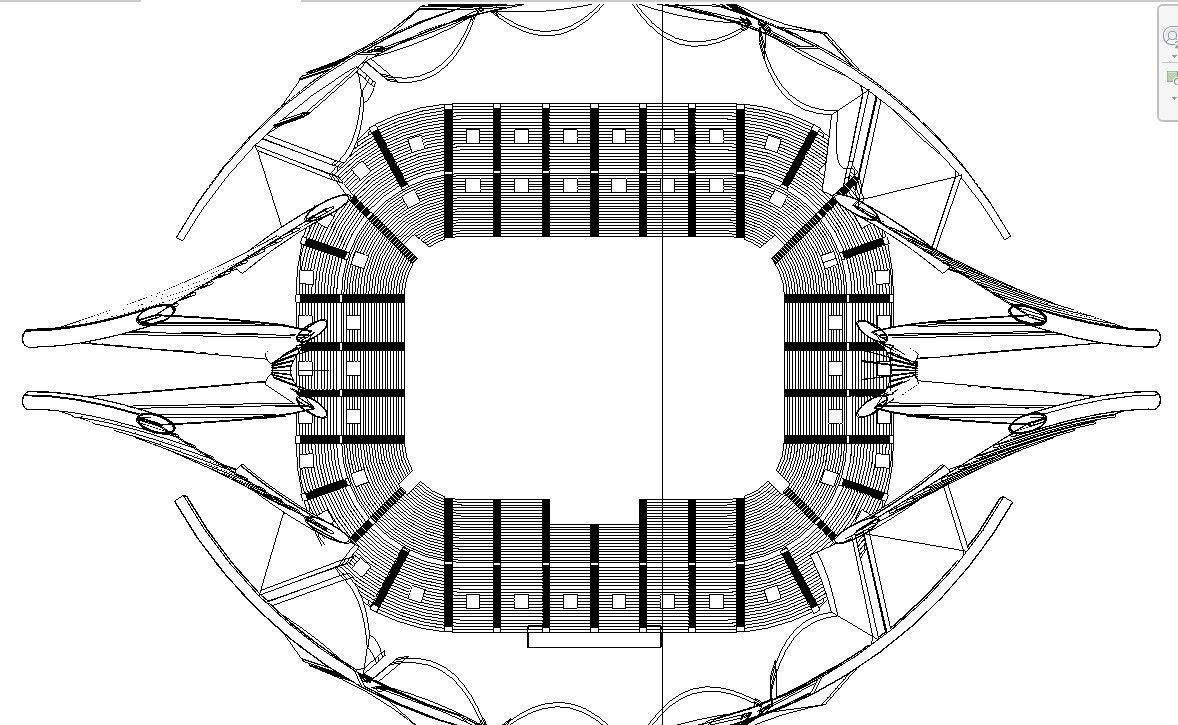 Sports stadium  compelete revit project 3D model_48