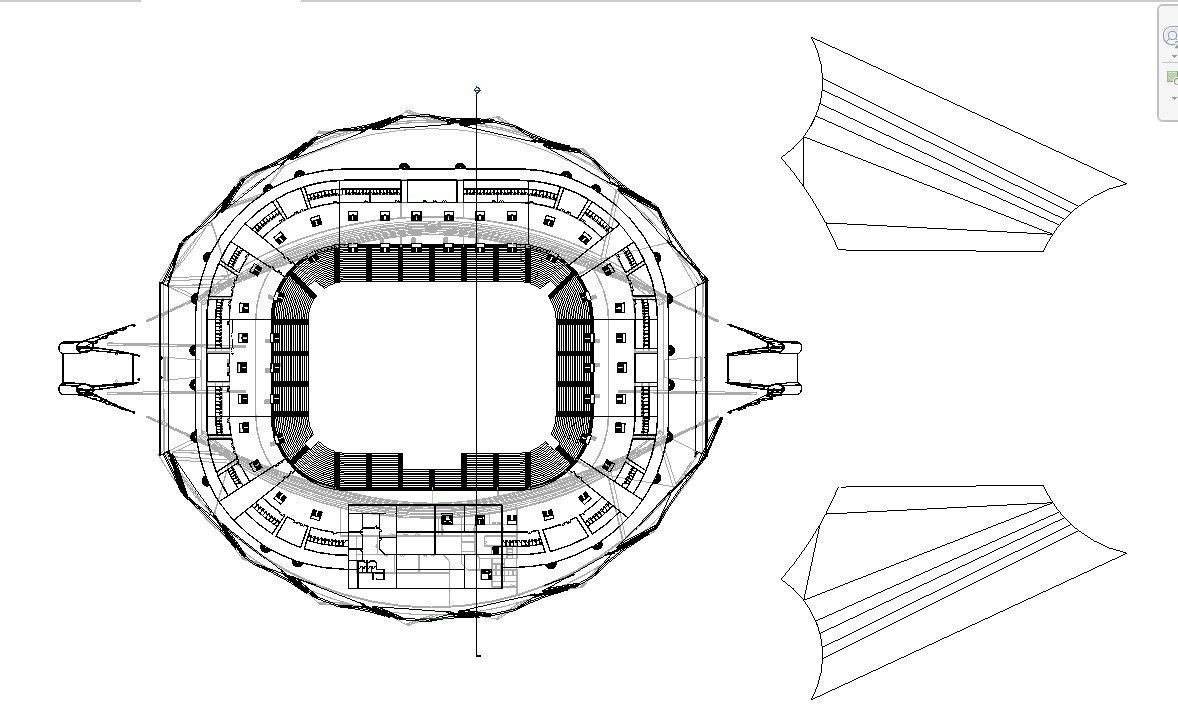 Sports stadium  compelete revit project 3D model_2